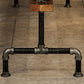 Industrial Wood Counter Table with Rectangle Table Top Black Trestle Table - 42" H Clearhalo 'Bar Furniture' 'Bar Tables' 'bar_tables' 'furn' 'furn_bar_tables' 'Furniture' 'furniture_bar_tables' 'Kitchen & Dining Furniture' 1200x1200_42ebee19-18c1-4951-9438-4aea142fd1cd