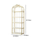 Estantería de estantería moderna de oro Etagere Metal Open Bookcase para sala de estar