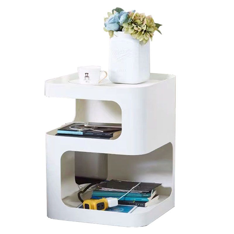 Comodino contemporaneo in metallo comodino aperto cabinetto