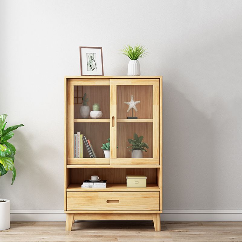 Modern Pine Dining Hutch Standard Natural Hutch Cabinet for Dining Room Clearhalo 'Display & China Cabinets' 'display_china_cabinets' 'furn' 'furn_display_china_cabinets' 'Furniture' 'Kitchen & Dining Furniture' 1200x1200_42ed2e9d-bcfb-4f2c-a9ea-f17250b70833