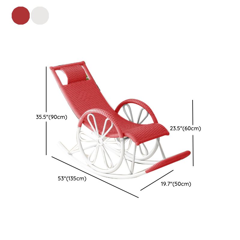 アイアンベースレジャーシングルチャイズレイジーチェアバルコニーリクライナーロッキングチェア