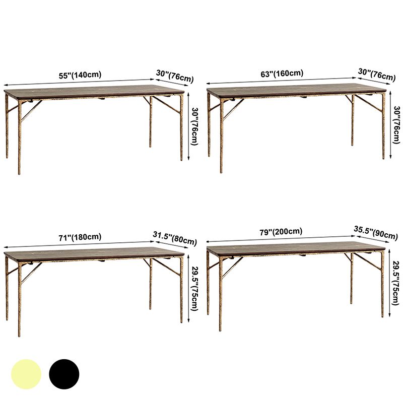 Contemporary Style Solid Wood Board Rectangle Dining Table 4 Legs Table for Home Clearhalo ' dining_table' 'Dining Tables & Seating' 'Dining Tables' 'furn' 'furn_dining_table' 'Furniture' 'furniture_dining_table' 'Kitchen & Dining Furniture' 'kitchen&dining_furn' 'kitchen' 'kitchen_dining_table' 1200x1200_42f015e7-7bcc-4ae6-8b0c-38ac0e8ec1ea