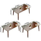 Rectangle 4 Legs Modern Dining Table Brown Tone Fixed Table with Solid Wood Clearhalo ' dining_table' 'Dining Tables & Seating' 'Dining Tables' 'Furniture' 'furniture_dining_table' 'Kitchen & Dining Furniture' 'kitchen&dining_furn' 'kitchen' 'kitchen_dining_table' 1200x1200_42f0abb8-e287-4b33-b5de-11024cff4cf4