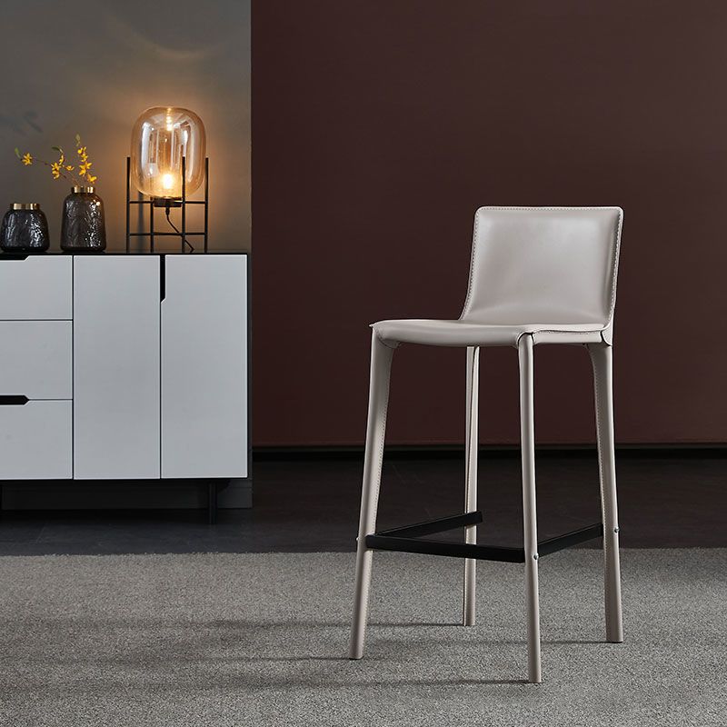 Modern Steel Counter Stools with Footrest and Low Back Bistro Bar Stool,1 Piece Clearhalo 'Bar Furniture' 'Bar Stools' 'bar_stools' 'furn' 'furn_bar_stools' 'furniture_bar_stools' 'Kitchen & Dining Furniture' 'kitchen&dining_furn' 'kitchen' 'kitchen_furn' Furniture' 1200x1200_42f0fd76-b4a8-45da-a531-c016871429c0