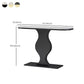 Modern de 31.5 "Table de acento de altura Stone Half Moon Console Table