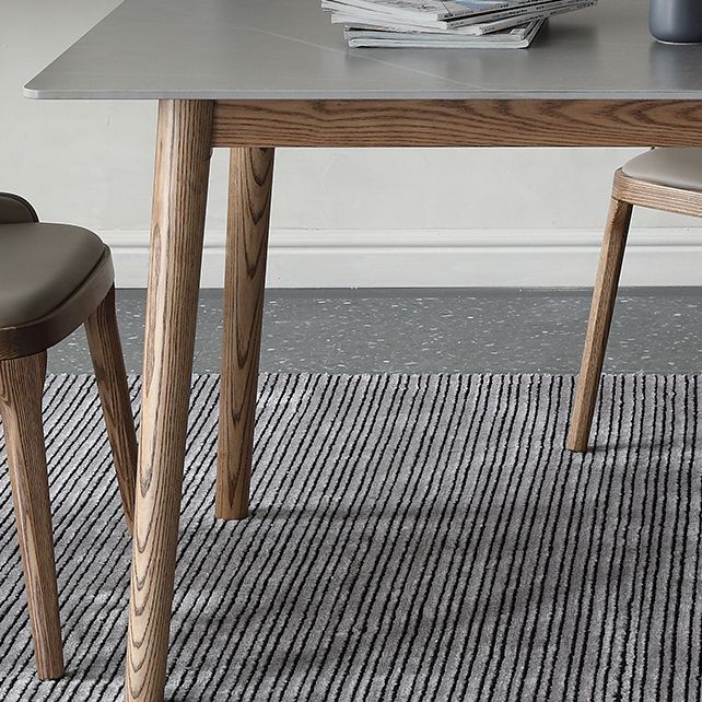 Mid-Century Sintered Stone Dining Table Gray Rectangle Dining Table for Kitchen Clearhalo ' dining_table' 'Dining Tables & Seating' 'Dining Tables' 'furn' 'furn_dining_table' 'Furniture' 'furniture_dining_table' 'Kitchen & Dining Furniture' 'kitchen&dining_furn' 'kitchen' 'kitchen_dining_table' 1200x1200_42f1e37a-ab15-43e6-b70a-a7987090e003