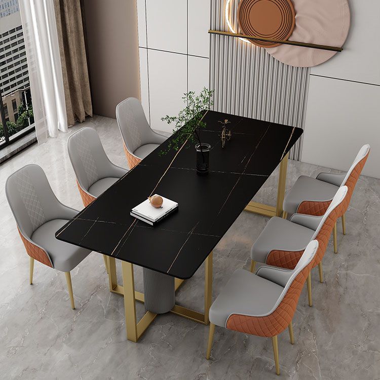 工業スタイルの長方形のライティングデスクストーントップオフィスデスク