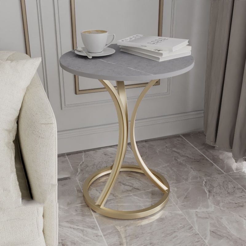 Glam Metal Side End Table Pedestal Round Sofa Side Accent Table Clearhalo 'Coffee & Accent Tables' 'End & Side Tables' 'end_side_tables' 'furn' 'furn_end_side_tables' 'Furniture' 'Living Room Furniture' 1200x1200_42f41c65-15e5-46a8-8656-34913b76ddc3
