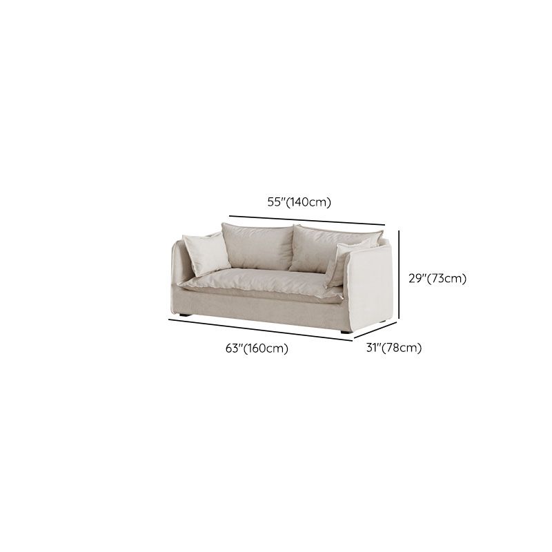 Sofa stationnaire blanc canapé de bras carré moderne pour le salon