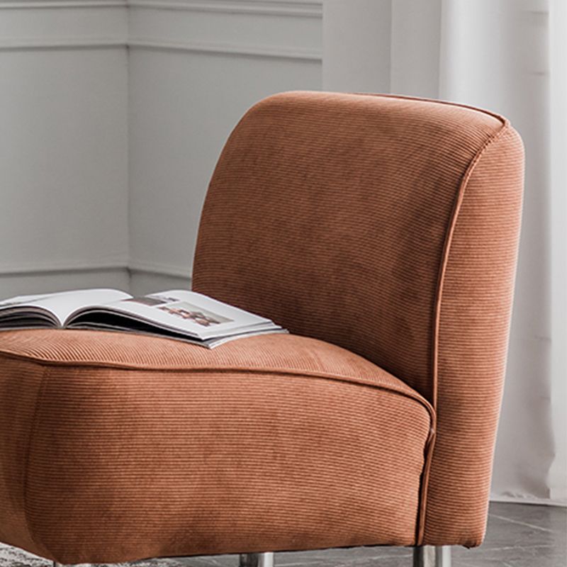 Corduroy 25.98" Wide Armless Chair Basic Four Leg Chair for Living Room Clearhalo 'Accent Chairs' 'accent_chairs' 'Chairs & Seating' 'furn' 'furn_accent_chairs' 'Furniture' 'Living Room Furniture' 1200x1200_42f531ce-ef39-4066-8074-fe12654336ae