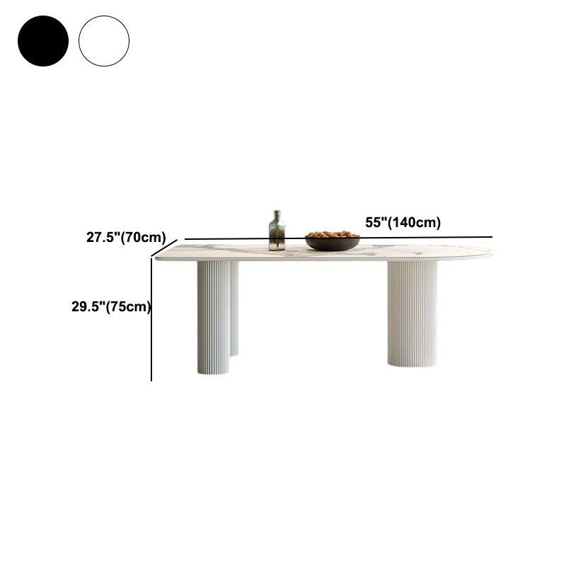 Mesa de comedor de forma gratuita Mesa de comedor de piedra sinterizada moderna para cocina