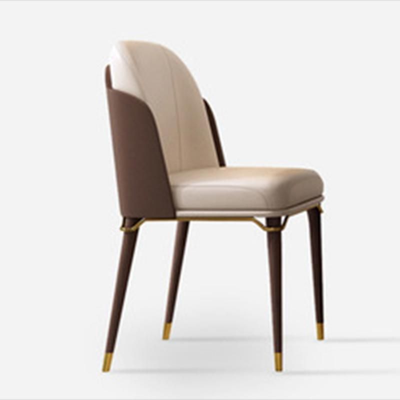 Glamstil Faux Lederstuhl Parsons Stuhl mit Holzbeinen für die Küche