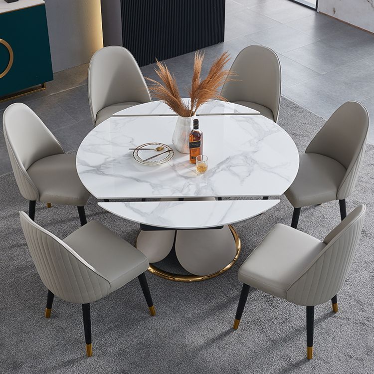 Glam Wood Dining Armless Chairs Faux Leather Dining Chairs for Home Use (Set of 2) Clearhalo ' kitchen&dining_furn' 'Dining Chairs' 'Dining Tables & Seating' 'dining_chair' 'furn' 'furn_dining_chair' 'Furniture' 'furniture_dining_chair' 'Kitchen & Dining Furniture' 'kitchen' 1200x1200_42f96236-2182-4708-9c6a-52822a43acf7