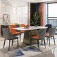 Metal Traditional Luxury Rectangle Table High Gloss White Sintered Stone Table with Pedestal Clearhalo ' dining_table' 'Dining Tables & Seating' 'Dining Tables' 'furn' 'furn_dining_table' 'Furniture' 'furniture_dining_table' 'Kitchen & Dining Furniture' 'kitchen&dining_furn' 'kitchen' 'kitchen_dining_table' 1200x1200_42faa136-d434-4db9-bac6-2d0f532af5f5
