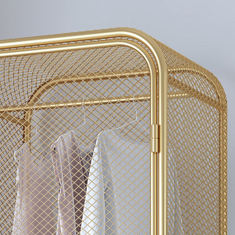 Armoire de rangement en acier en acier moderne à 2 portes avec 2 étagères et rails de vêtements