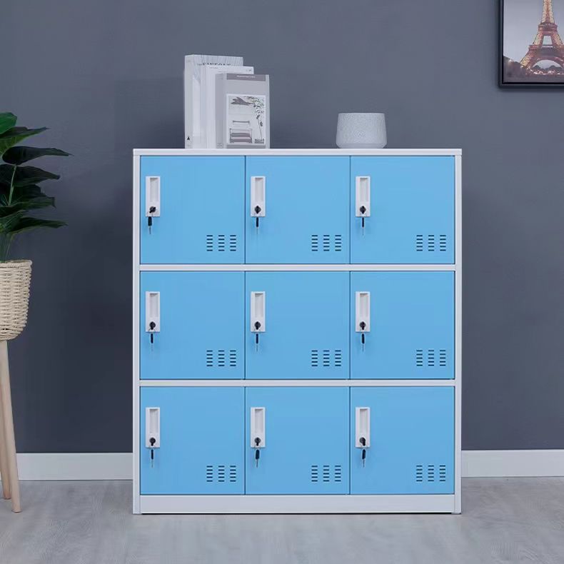 Metal Non-Hanging Cabinet Modern Storage Cabinet with Hinged Doors Clearhalo 'Armoires & Wardrobes' 'armoires_wardrobes' 'Bedroom Furniture' 'furn' 'furn_armoires_wardrobes' 'Furniture' 1200x1200_42fc5b0d-ab27-47e0-90dd-1c1031484847