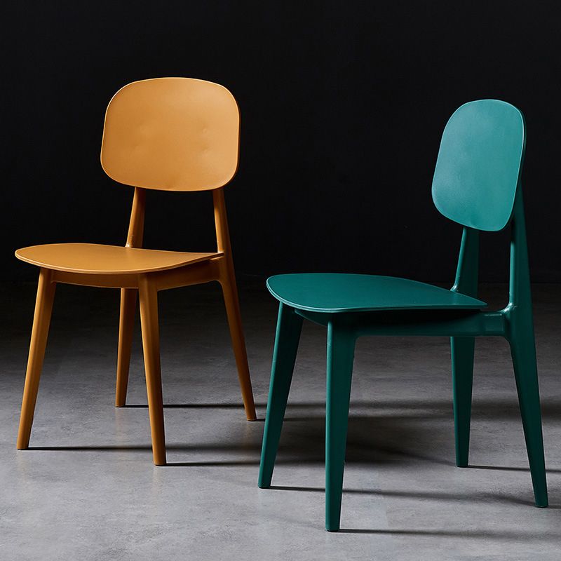 Scandinavian Restaurant Plastic Side Chair Open Back Matte Finish Dining Chair Clearhalo ' kitchen&dining_furn' 'Dining Chairs' 'Dining Tables & Seating' 'dining_chair' 'Furniture' 'furniture_dining_chair' 'Kitchen & Dining Furniture' 'kitchen' 1200x1200_42fd1ebc-d700-4d61-85ed-b0d72188688e