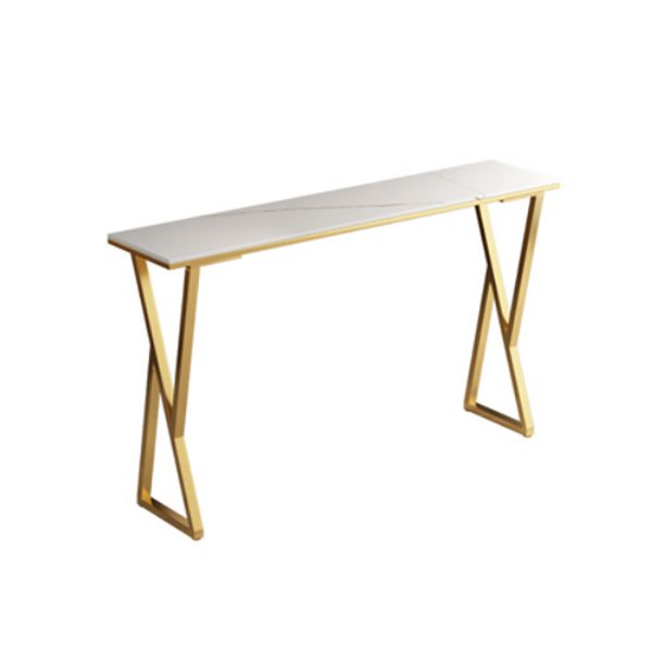 Glam Style Bar Table Rectangle Stone Bar Dining Table for Home Clearhalo 'Bar Furniture' 'Bar Tables' 'bar_tables' 'furn' 'furn_bar_tables' 'Furniture' 'Kitchen & Dining Furniture' 1200x1200_42fee1a2-9c87-46f0-90c8-ae34621eddb2