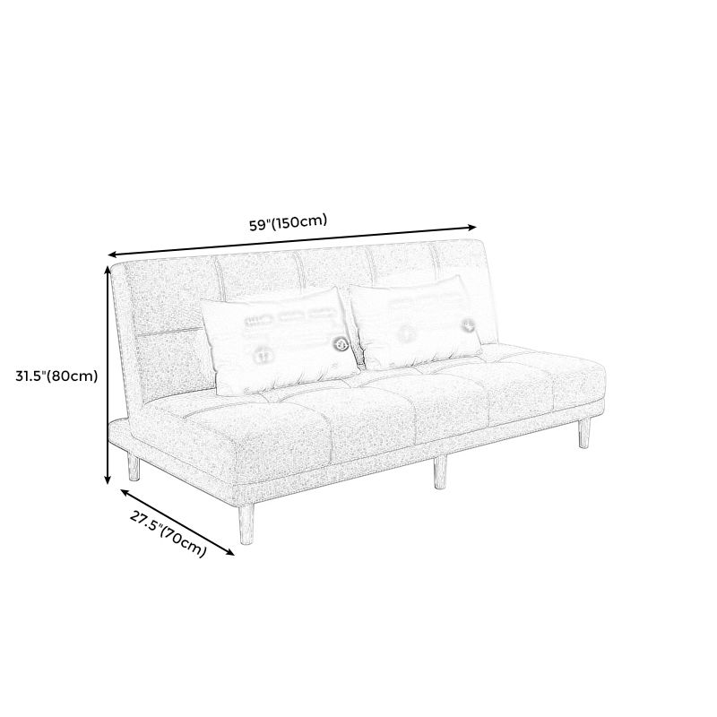 Armless Settee 27.55" W Modern Convertible Sleeper Sofa for Living Room Clearhalo 'furn' 'furn_sofas' 'Furniture' 'furniture_sofas' 'kitchen' 'kitchen_sofas' 'Living Room Furniture' 'Sofa' 'sofas' 1200x1200_42ffc808-3bea-4e64-b7cb-12e7c993759a