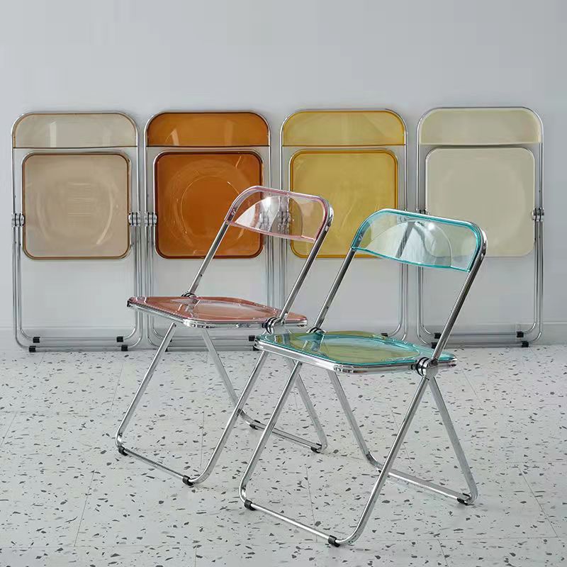 Industrial Design Plastic Folding Side Chair for Home Use Open Back Dining Side Chair Clearhalo ' kitchen&dining_furn' 'Dining Chairs' 'Dining Tables & Seating' 'dining_chair' 'furn' 'furn_dining_chair' 'Furniture' 'furniture_dining_chair' 'Kitchen & Dining Furniture' 'kitchen' 1200x1200_42ffd9c2-ce13-432c-8be3-df2a833d1e6f