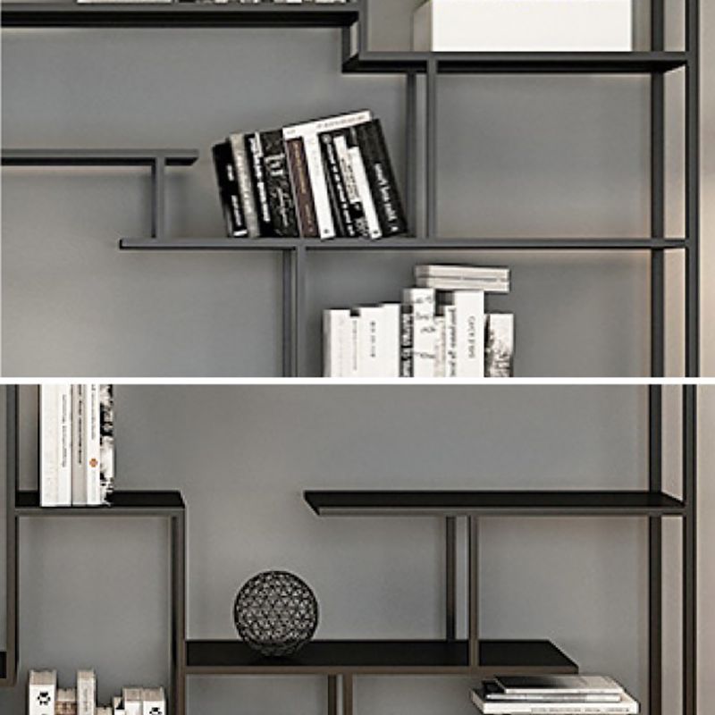 Modern Open Back Standard Bookshelf Metal Bookcase for Home Office Clearhalo 'Bookcases' 'furn' 'furn_bookcases' 'Furniture' 'Office Furniture' 1200x1200_4301a3db-4fef-43a8-8868-6e4ee6650c43