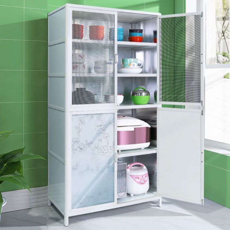 Sideboard in acciaio inossidabile in acciaio inossidabile in vetro temperato per cucina