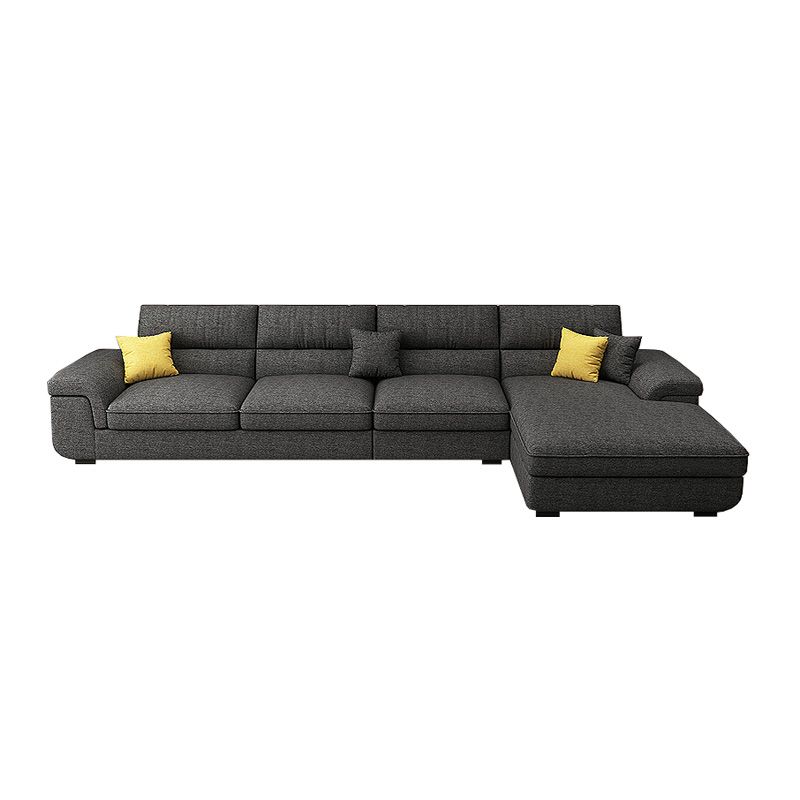 High Back Pillow Top Arm Sectional Left Hand Facing Sofa and Chaise with Slipcover Clearhalo 'furn' 'furn_sectionals' 'Furniture' 'furniture_sectionals' 'kitchen' 'kitchen_sectionals' 'Living Room Furniture' 'Sectionals' 1200x1200_43039da0-def5-41ec-9bd7-e99abe23844c