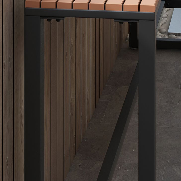 Modern Trestle Counter-height Pub Table Outdoor Rectangle Event and Cocktail Table Clearhalo 'Bar Furniture' 'Bar Tables' 'bar_tables' 'furn' 'furn_bar_tables' 'Furniture' 'furniture_bar_tables' 'Kitchen & Dining Furniture' 1200x1200_43044d9c-5bf6-44f3-b4d3-950973489431