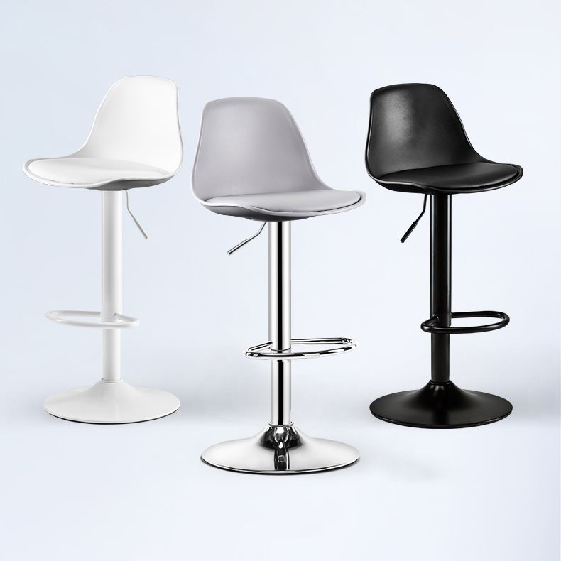 Contemporary Plastic Home Counter Stool Matte Finish Footrest Barstool Clearhalo 'Bar Furniture' 'Bar Stools' 'bar_stools' 'furn' 'furn_bar_stools' 'Furniture' 'furniture_bar_stools' 'Kitchen & Dining Furniture' 1200x1200_4304c829-1ccc-4ba3-bc3f-ff4033af8a7d
