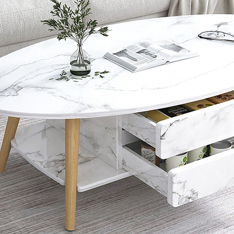 Modern Coffee Table Wooden 3 Legs Cocktail Table with Drawer Clearhalo 'Coffee & Accent Tables' 'Coffee Tables' 'coffee_tables' 'furn' 'furn_coffee_tables' 'Furniture' 'furniture_coffee_tables' 'Living Room Furniture' 1200x1200_43054f1b-3cdb-4a3b-9e88-fb62d38ac5aa