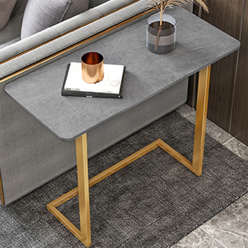 21,6 "rechteckige Schiefer -Top -Seitentisch Ironcraft C Endtabelle