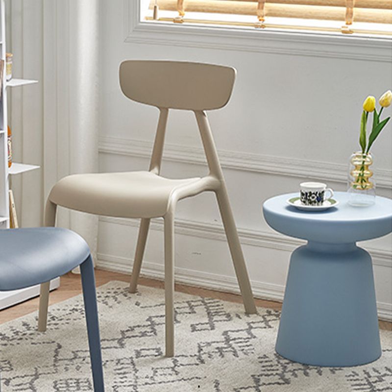 Nordic Open Back Side Chair Plastic Indoor Armless Chair for Dining Room Clearhalo 'Dining Chairs' 'Dining Tables & Seating' 'dining_chair' 'furn' 'furn_dining_chair' 'Furniture' 'Kitchen & Dining Furniture' 1200x1200_43069cdb-66e6-4055-8791-7385857fd671