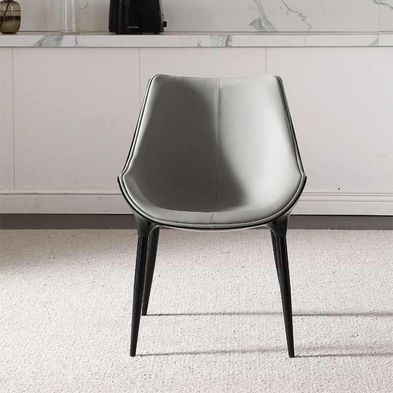 Faux Leather Kitchen Chair Metal Base Dining Chair for Living Room Clearhalo 'Dining Chairs' 'Dining Tables & Seating' 'dining_chair' 'furn' 'furn_dining_chair' 'Furniture' 'Kitchen & Dining Furniture' 1200x1200_4307b467-2968-43c6-ab13-6259ac88e162