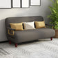 Contemporary Linen Sofa Bed with Pillow Back for Apartment and Bonus Room