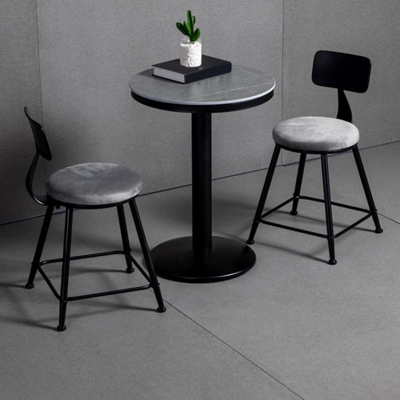 Modern 1/3 Pieces Bar Table Set Round Stone Counter Table with Backrest Stools Clearhalo 'Bar Furniture' 'furn' 'furn_home_bar_bar_sets' 'Furniture' 'Home Bars & Bar Sets' 'home_bar_bar_sets' 'Kitchen & Dining Furniture' 1200x1200_430ad5a4-e901-4361-927c-2624aff231c3