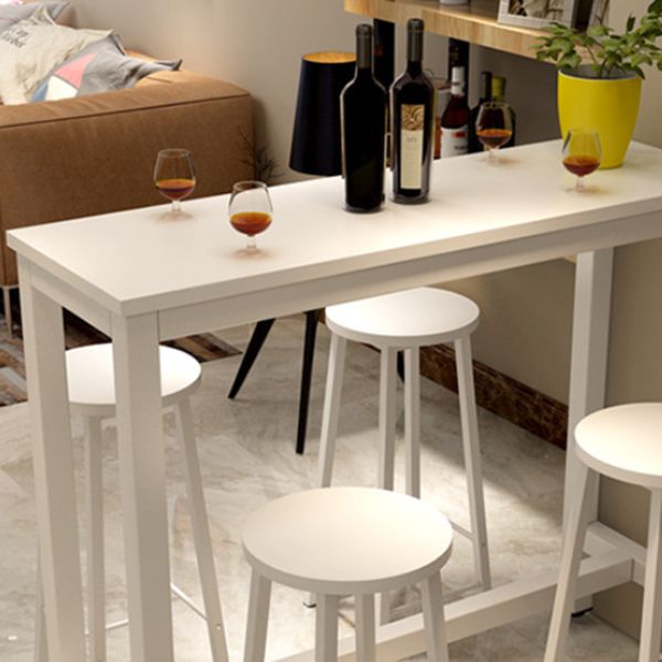 Moderner rechteckiger Bartisch aus Holz, Bistro-Barschreibtisch mit Bockgestell