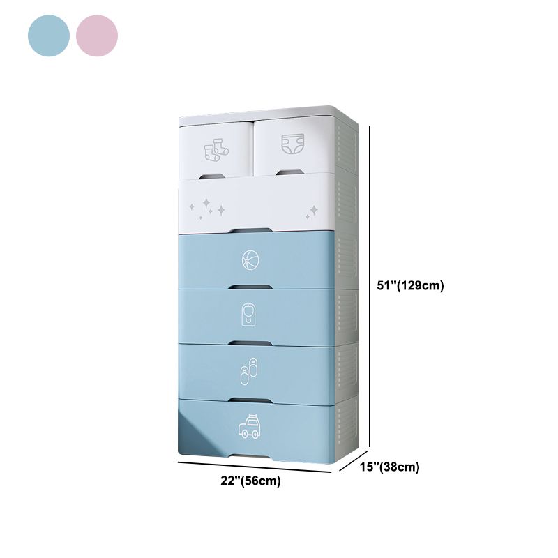 Contemporary Style Non-Hanging Armoire Plastic Storage Cabinet with Drawers Clearhalo 'Armoires & Wardrobes' 'armoires_wardrobes' 'Bedroom Furniture' 'furn' 'furn_armoires_wardrobes' 'Furniture' 1200x1200_430b6770-8eaf-4b01-a936-1f32e6641b09