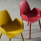 Scandinavian Style Arm Dining Chairs Plastic Home Dining Side Chair