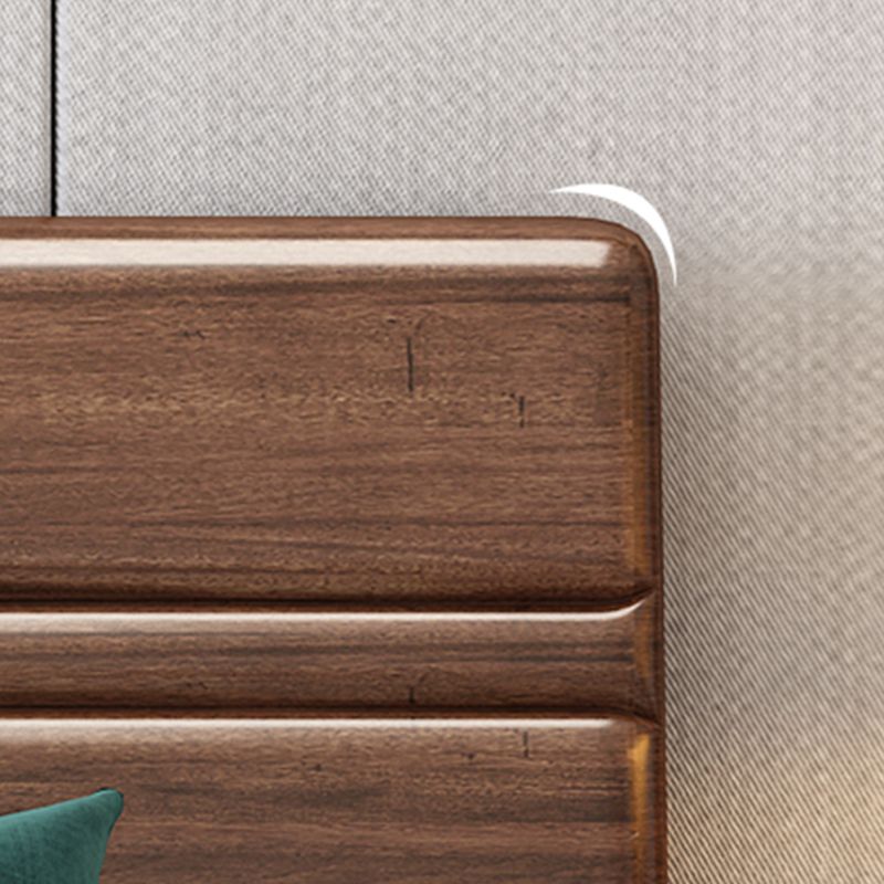 42,5 "traditionelles massives Holzbett, niedrig Profilbett in Asche Walnuss