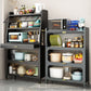 Black Metal Dining Server Contemporary Buffet Server for Kitchen Clearhalo 'buffet_sideboard' 'Buffets & Sideboards' 'furn' 'furn_buffet_sideboard' 'Furniture' 'Kitchen & Dining Furniture' 1200x1200_430e9576-2605-403e-9121-9d9e34f37f91