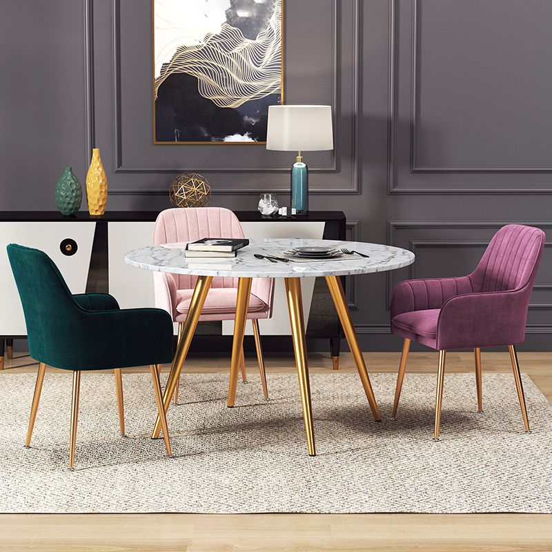 Upholstered Dining Arm Chair Restaurant Dining Armchair with Metal Legs (Set of 2) Clearhalo ' kitchen&dining_furn' 'Dining Chairs' 'Dining Tables & Seating' 'dining_chair' 'furn' 'furn_dining_chair' 'Furniture' 'furniture_dining_chair' 'Kitchen & Dining Furniture' 'kitchen' 1200x1200_430ecb50-01e1-4855-bc21-0608bc66a94e