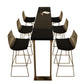 Glam Black Bar Table Set 1/2/7 Pieces Solid Wood Counter Table Set for Indoor