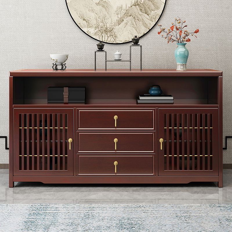 Tavolo da tavolo a buffet in stile moderno pietra da 34,7 pollici con armadi e cassetti