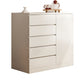 Modern Brown / White Storage Chest Dresser Wooden Combo Dresser with Drawers and Doors