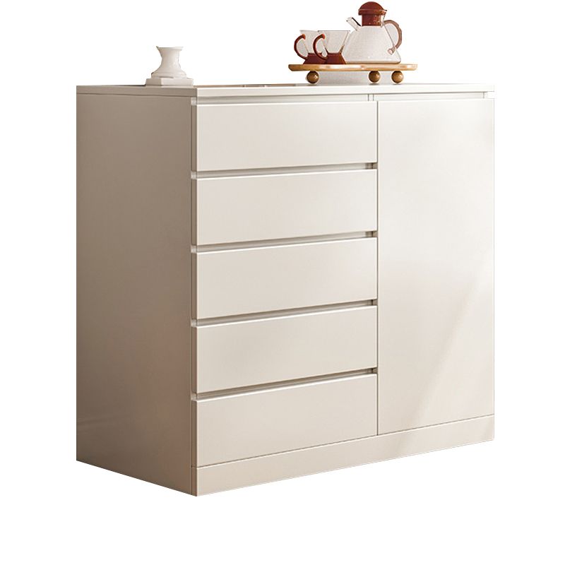 Modern Brown / White Storage Chest Dresser Wooden Combo Dresser with Drawers and Doors