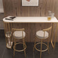 Glam Style White Bar Table in Iron Top and Faux Marble Milk Tea Shop Bar Table Clearhalo 'Bar Furniture' 'Bar Tables' 'bar_tables' 'furn' 'furn_bar_tables' 'Furniture' 'furniture_bar_tables' 'Kitchen & Dining Furniture' 1200x1200_430ff140-1c2e-4cbc-b51a-190f39d75995