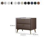 Cabinete de piedra Bedside Accent Mesa Nightshand con 2 cajones