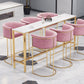 White Stone Bar Table Traditional Luxury Bar Table with Gold Base Clearhalo 'Bar Furniture' 'Bar Tables' 'bar_tables' 'furn' 'furn_bar_tables' 'Furniture' 'furniture_bar_tables' 'Kitchen & Dining Furniture' 1200x1200_43127f5e-f219-4516-b54e-afa28ce1912b