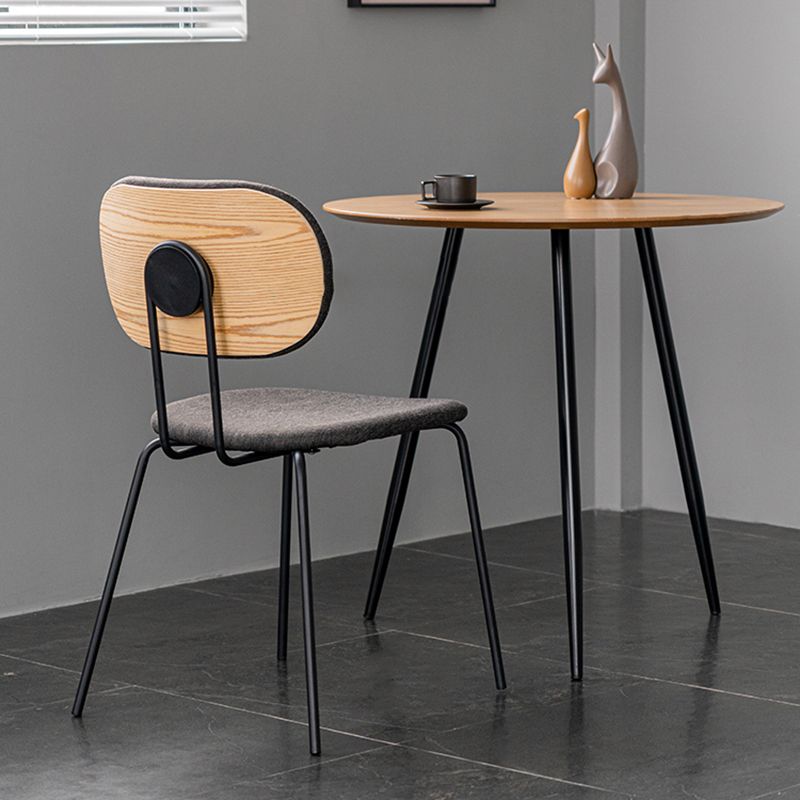 Industriële open achterkant eetkamerstoel stoffen eetstoelen voor thuis