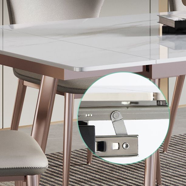 Luxury 1/4/5/7 Pieces Dining Set Sintered Stone Extendable Dining Table with Chairs Clearhalo 'Dining Room Sets' 'Dining Tables & Seating' 'dining_room_set' 'furn' 'furn_dining_room_set' 'Furniture' 'furniture_dining_room_set' 'Kitchen & Dining Furniture' 'kitchen&dining_furn' 'kitchen' 1200x1200_43139230-aa13-4664-a3e3-45a14347de32